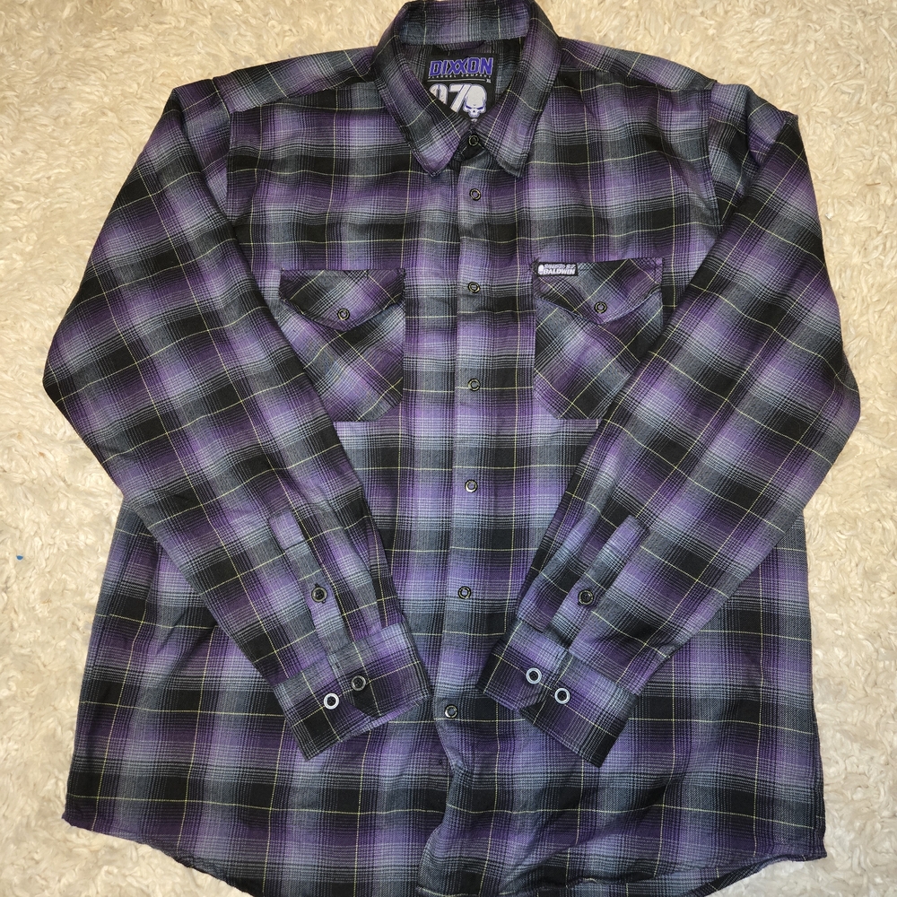 DIXXON Purple and Black Casual Button Down Shirt